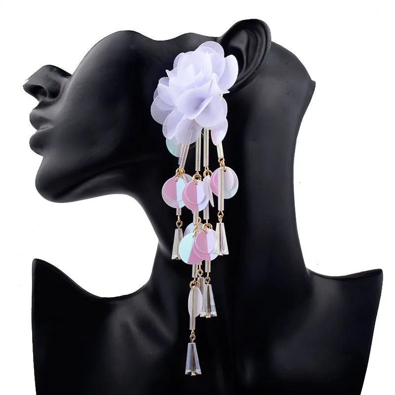 Summer Fashion Flower Cloth Earrings Tassel Long Dangle Earrings For Women 2019 Charm Pendant Earrings Jewelry Oorbellen Gift
Summer Fashion Flower Cloth Earrings Tassel Long Dangle Earrings For Women 2019 Charm Pendant Earrings Jewelry Oorbellen Gift