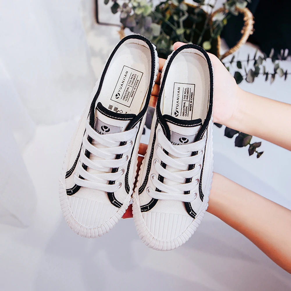 Woman Half slipper Canvas Shoes flat sneakers women casual Comfortable loafer Driving low lace up shoes
Woman Half slipper Canvas Shoes flat sneakers women casual Comfortable loafer Driving low lace up shoes