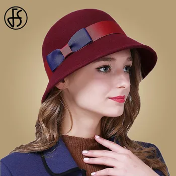 FS Fashion Black Felt Hat Winter Women Wide Brim Wool Vintage Cloche Hats Bowknot Bowler Cap Fedoras Church Lady Cps
FS Fashion Black Felt Hat Winter Women Wide Brim Wool Vintage Cloche Hats Bowknot Bowler Cap Fedoras Church Lady Cps