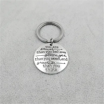 1 Pcs Trendy Silver Color Alloy You are brave than you believe KeyChain Teacher Gift Jewelry
1 Pcs Trendy Silver Color Alloy You are brave than you believe KeyChain Teacher Gift Jewelry