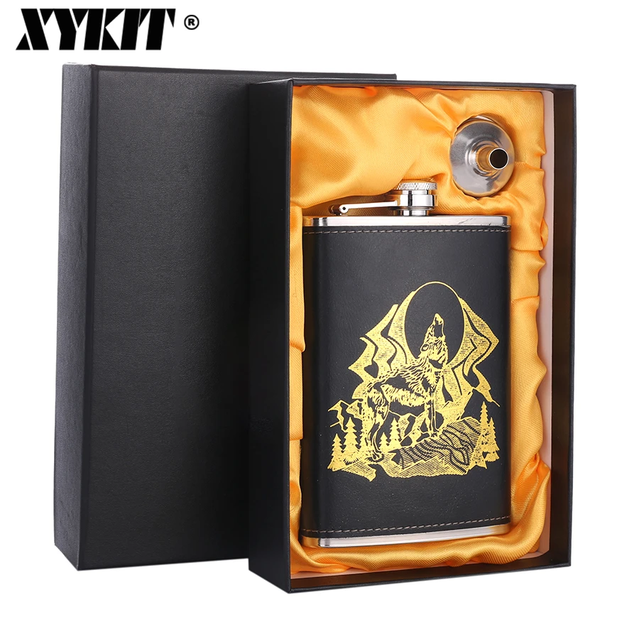 XYKIT 9oz Wolf And Forest Pattern Mini Alcohol Flask Leather Outdoor Sports Dedicated Stainless Steel Hip Flask
XYKIT 9oz Wolf And Forest Pattern Mini Alcohol Flask Leather Outdoor Sports Dedicated Stainless Steel Hip Flask