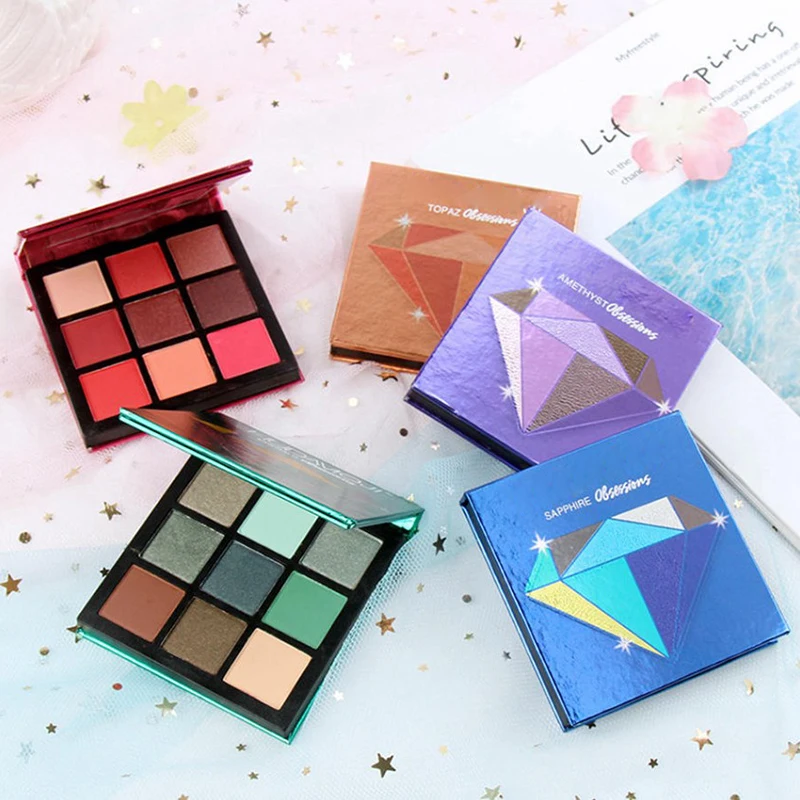 HOT Charming Glitter Diamond Eyeshadow 9 Color Palette Make up Palette matte Shimmer Pigmented TOPAZ RUBY Eye Shadow 
HOT Charming Glitter Diamond Eyeshadow 9 Color Palette Make up Palette matte Shimmer Pigmented TOPAZ RUBY Eye Shadow