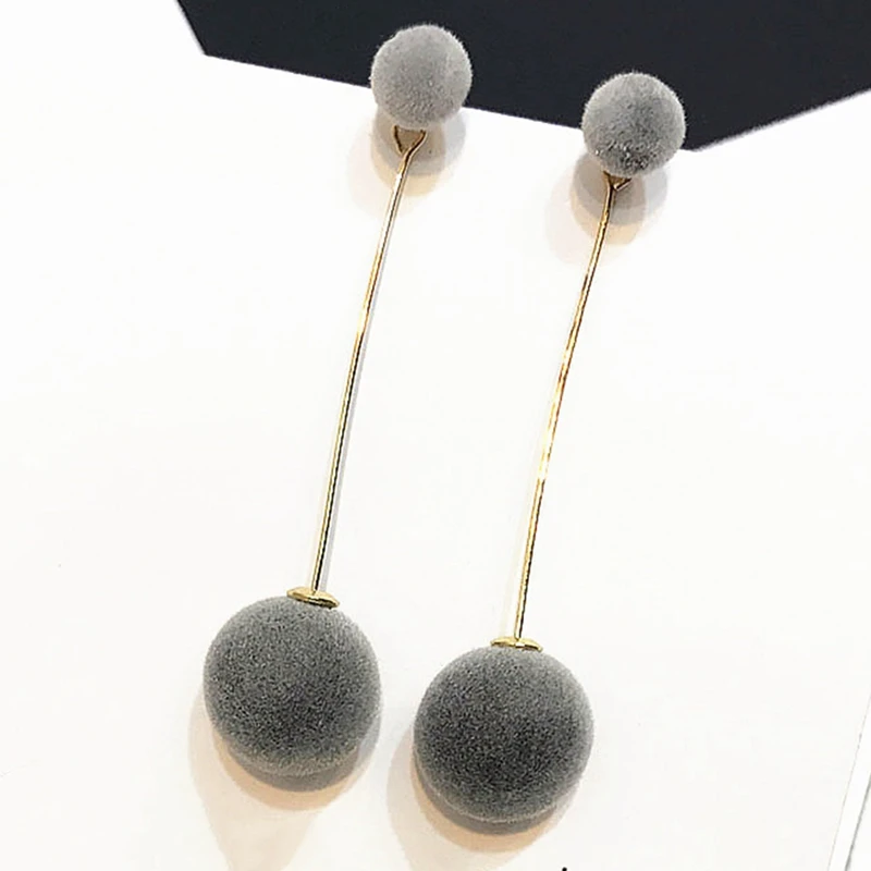 Korean Velvet Round Tassel Long Dangle Earrings Gift Jewelry Statement Fashion Plush Ball Drop Earrings For Women
Korean Velvet Round Tassel Long Dangle Earrings Gift Jewelry Statement Fashion Plush Ball Drop Earrings For Women