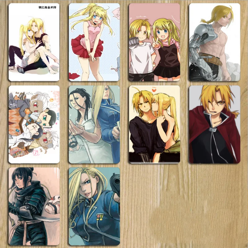 10pcs/set new Fullmetal Alchemist Card Stickers Anime Characters Edward Alphonse Roy Brotherhood Glossy Surface Sticker
10pcs/set new Fullmetal Alchemist Card Stickers Anime Characters Edward Alphonse Roy Brotherhood Glossy Surface Sticker