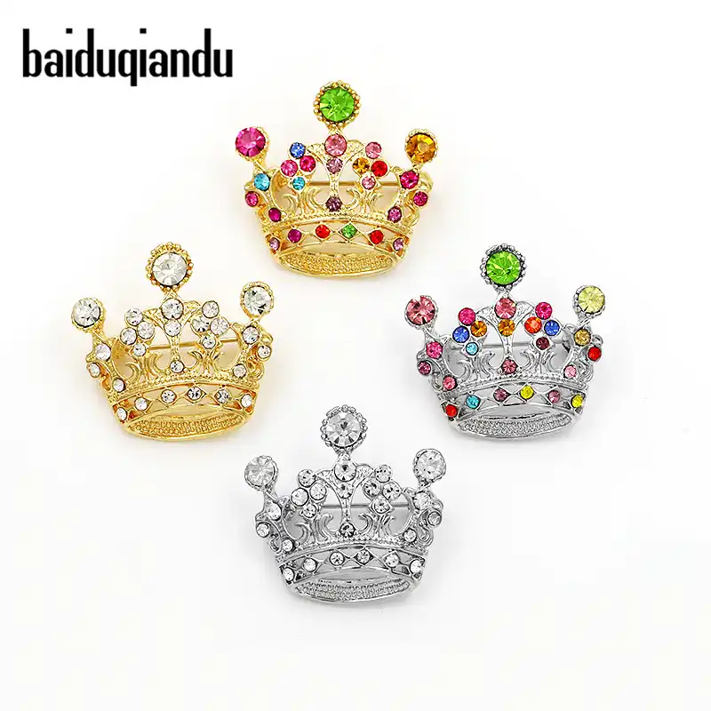and silver colorful rhinestone brooch jewelry christmas gift
