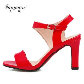 Fanyuan 2018 summer concise women high heels sandals Buckle Strap ladies footwear PU Leather stiletto spike heels sandals women
Fanyuan 2018 summer concise women high heels sandals Buckle Strap ladies footwear PU Leather stiletto spike heels sandals women