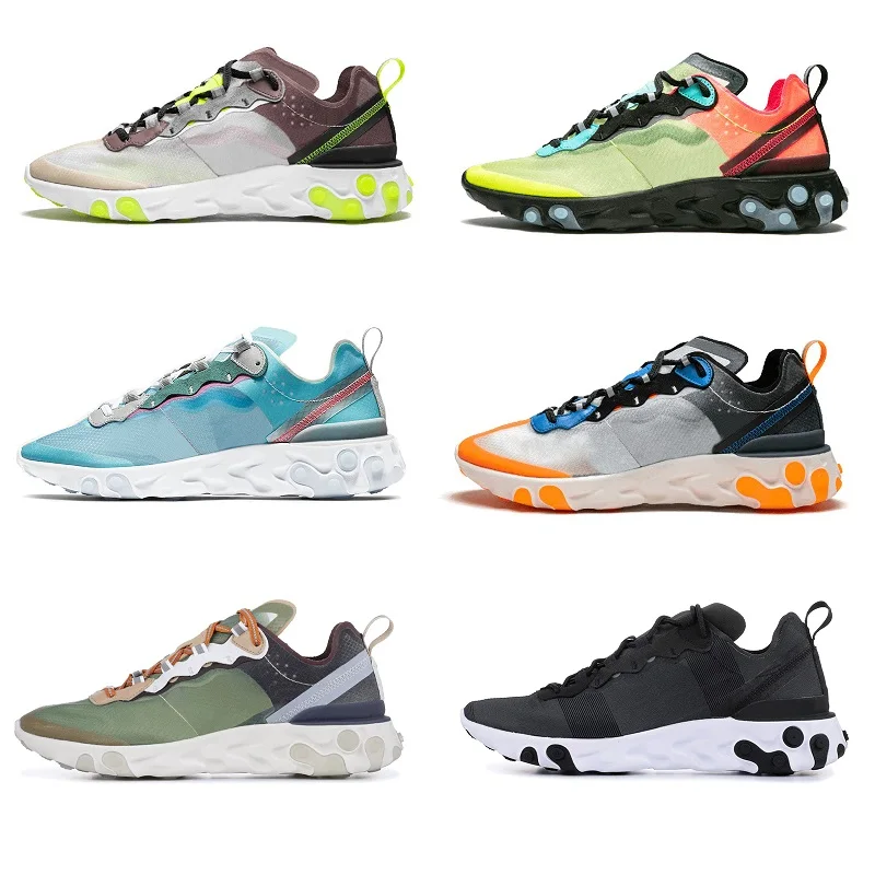 

2019 React Element 87 running shoes for men women Sail Royal Tint Anthracite VOLT RACER PINK mens trainer breathable sports snea