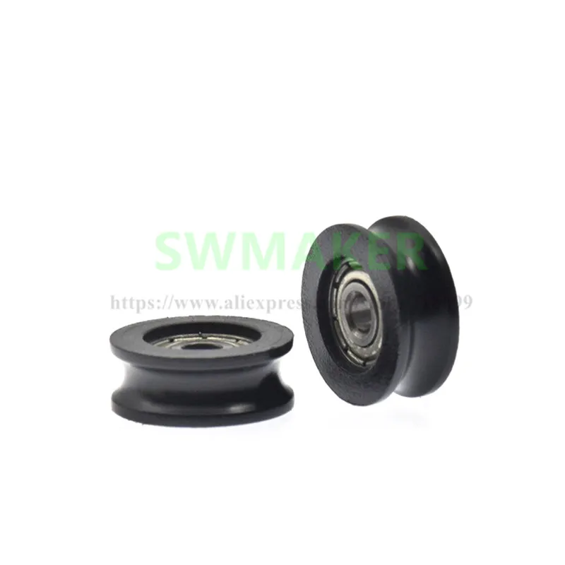 1pcs-3-15-6mm-623ZZ-bearing-pulley-rolling-window-wheel-U-groove-wheel-Nylon-Peilin-guide (2)
