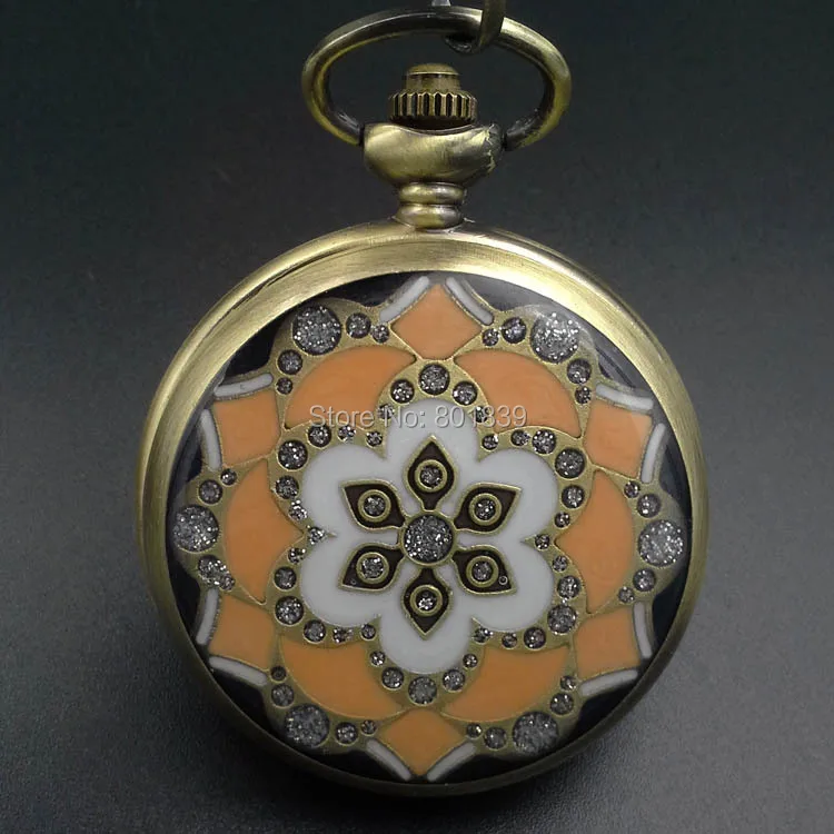 Vintage Style Bronze Tone Orange Follower Mechanical FOB Pocket Watch Man Military Pendant Watch Chain Steampunk Machinery H263
Vintage Style Bronze Tone Orange Follower Mechanical FOB Pocket Watch Man Military Pendant Watch Chain Steampunk Machinery H263