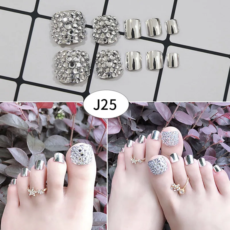 24 Pcs/Set False Toe Nail Tips With Glue Women Fake Toenails Full Cover for Nail Art Decoration MSI-19
24 Pcs/Set False Toe Nail Tips With Glue Women Fake Toenails Full Cover for Nail Art Decoration MSI-19