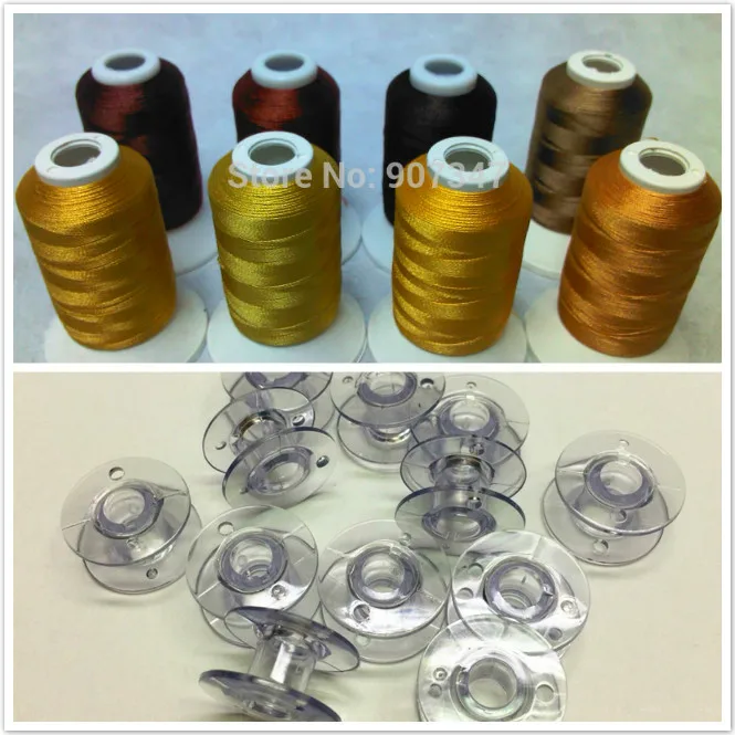 Simthread Brown Series Polyester Computer Machine Embroidery Thread 500m*8 +12PCS Plastic Empty Bobbin Cases Size A Light Blue
Simthread Brown Series Polyester Computer Machine Embroidery Thread 500m*8 +12PCS Plastic Empty Bobbin Cases Size A Light Blue