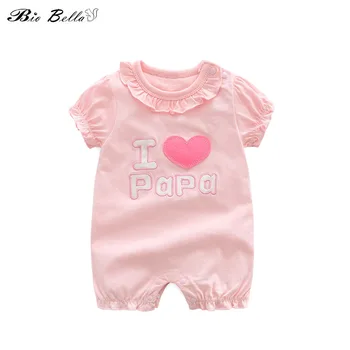 Summer Baby Girl Rompers I Love Papa Mama Letter Print Jumpsuit Newborn Kids Clothes for Baby Girl Ruched Decor Infant Clothing
Summer Baby Girl Rompers I Love Papa Mama Letter Print Jumpsuit Newborn Kids Clothes for Baby Girl Ruched Decor Infant Clothing