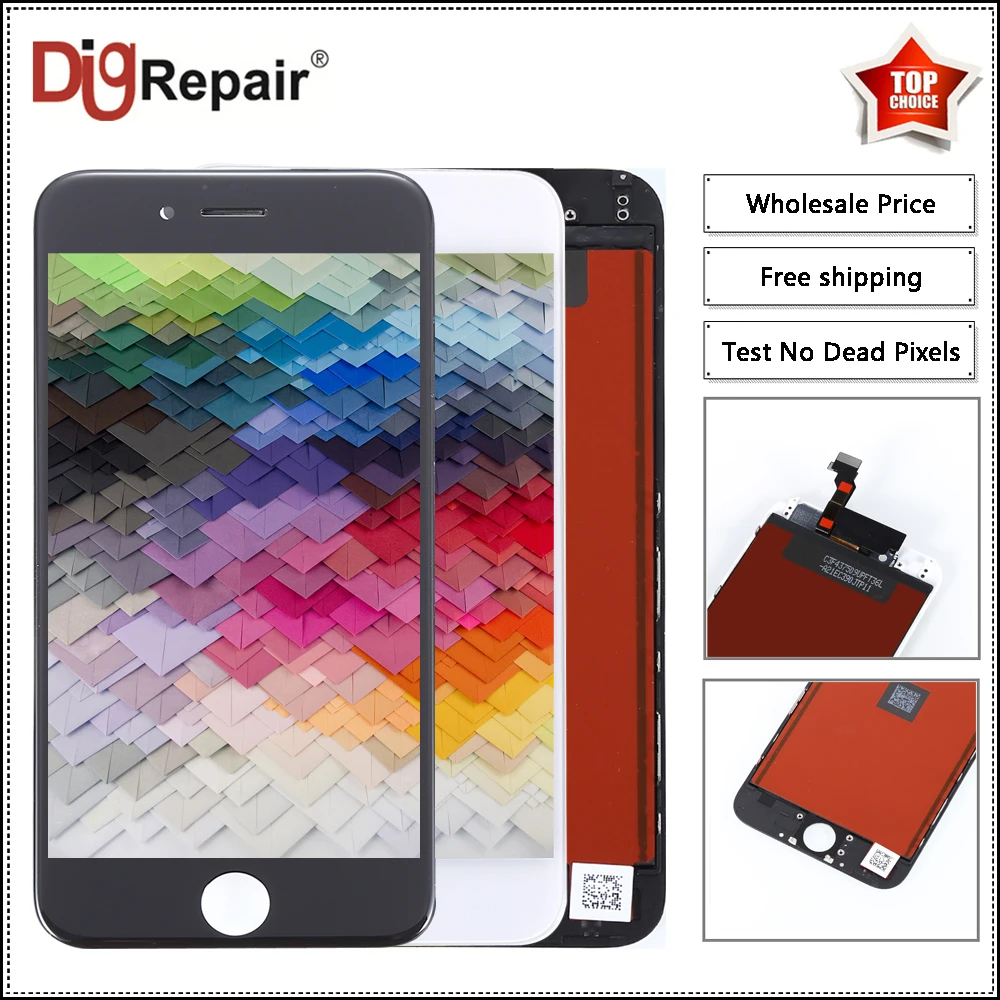 10PC/LOT For iPhone 6 LCD Display Touch Screen Digitizer For iPhone 6 Screen Assembly For iPhone 6 display Black White Wholesale
10PC/LOT For iPhone 6 LCD Display Touch Screen Digitizer For iPhone 6 Screen Assembly For iPhone 6 display Black White Wholesale