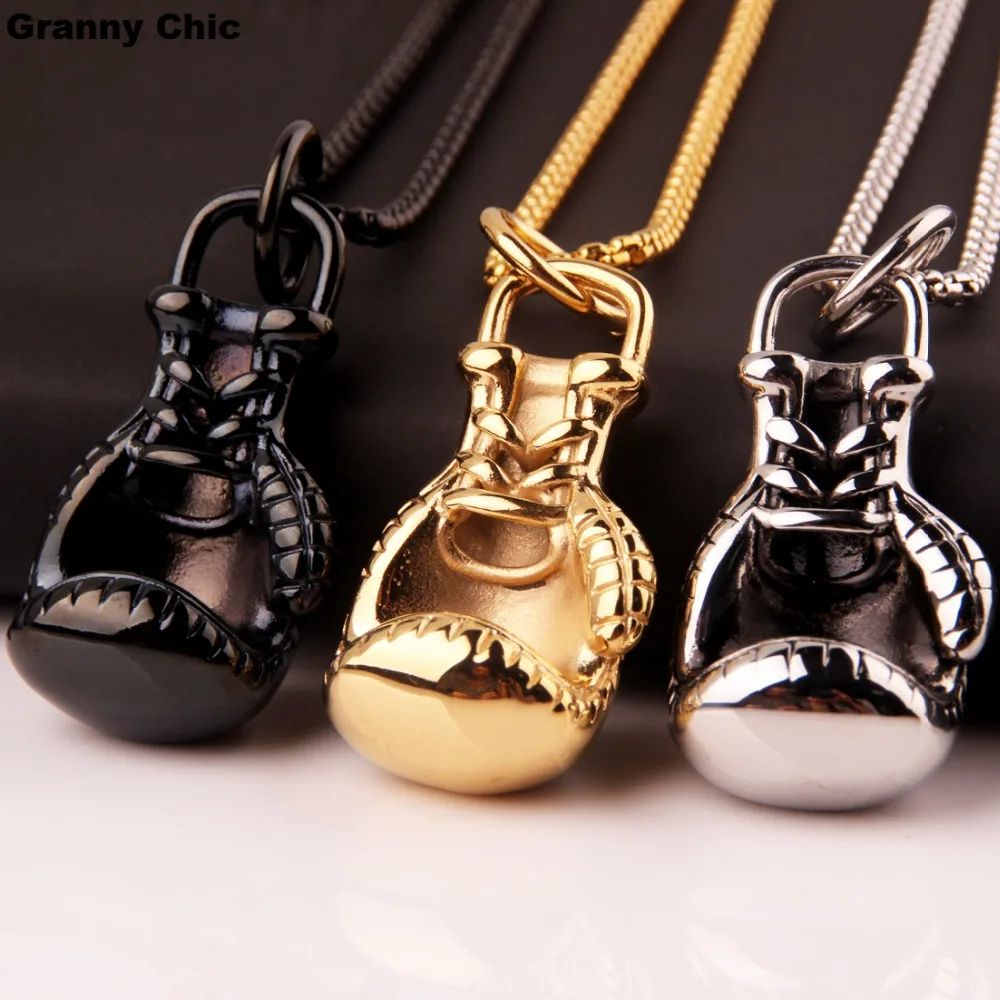 Granny Chic Brand New Mens Jewelry Silver/Gold/Black Stainless Steel Boxing Glove Pendant Box Necklace
Granny Chic Brand New Mens Jewelry Silver/Gold/Black Stainless Steel Boxing Glove Pendant Box Necklace