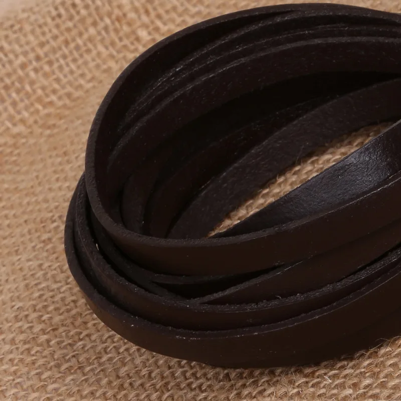 (width:6mm Thickness:2mm) 3Meter/lot Black Brown Real Leather Rope String Cord for Bracelet & Necklace Jewelry Craft Making
(width:6mm Thickness:2mm) 3Meter/lot Black Brown Real Leather Rope String Cord for Bracelet & Necklace Jewelry Craft Making