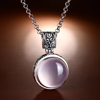 925 Silver Natural Semi-precious stones Round Pink Crystal fairy Retro Pendant female Jewelry girlfriend gift
925 Silver Natural Semi-precious stones Round Pink Crystal fairy Retro Pendant female Jewelry girlfriend gift