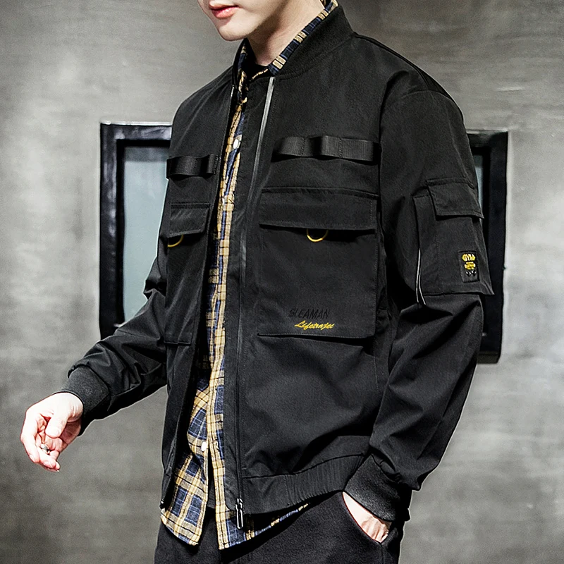Multi-Pocket Letter Print Trend Fashion Round Neck Zip Windproof Sport Men's Jacket,YA023
Multi-Pocket Letter Print Trend Fashion Round Neck Zip Windproof Sport Men's Jacket,YA023
