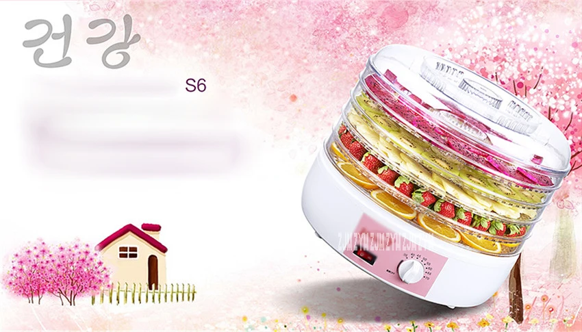 Description Picture 3 of itemS6 Home electric food meat fruit vegetable herb dehydrator dryer jerky dehydrator drying machine oven dehumidifier 5 layers 220V