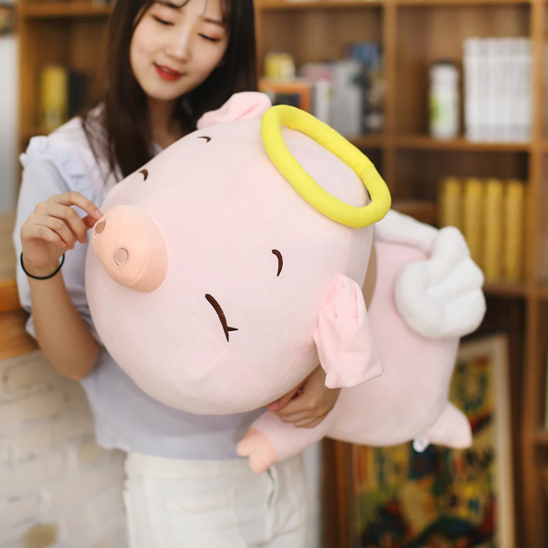 Cute Angel Pig Plush Doll Stuffed Animal Toy Soft Funny Cotton Pillow Cartoon Pig Back Cushion Kid Playmate Birthday Gift
Cute Angel Pig Plush Doll Stuffed Animal Toy Soft Funny Cotton Pillow Cartoon Pig Back Cushion Kid Playmate Birthday Gift