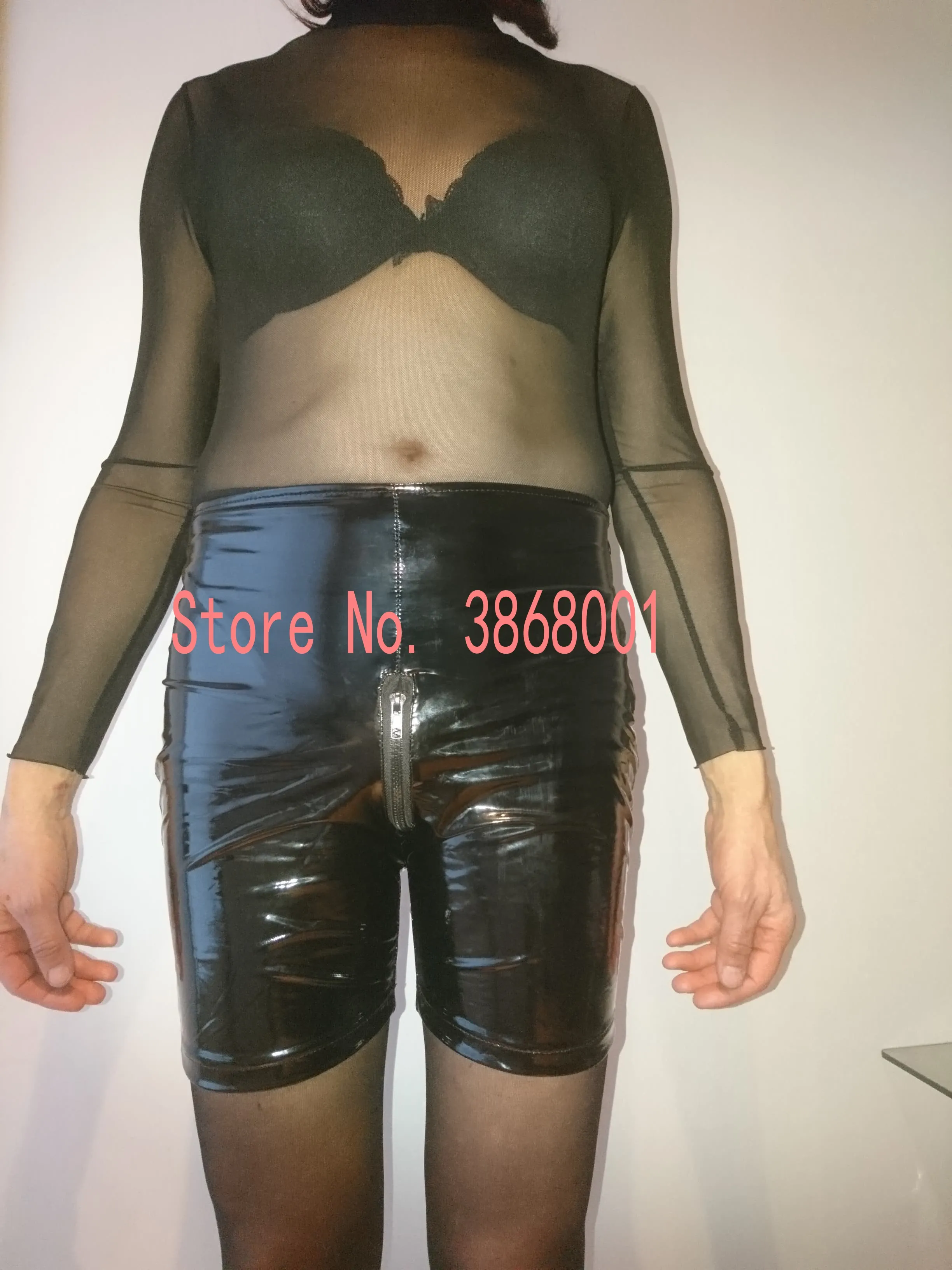 Women men fake Leather PVC Slim Fit Wetlook Open Zippered Crotch Tight Shorts for Female Nightclub Costume Party Clothing
Women men fake Leather PVC Slim Fit Wetlook Open Zippered Crotch Tight Shorts for Female Nightclub Costume Party Clothing