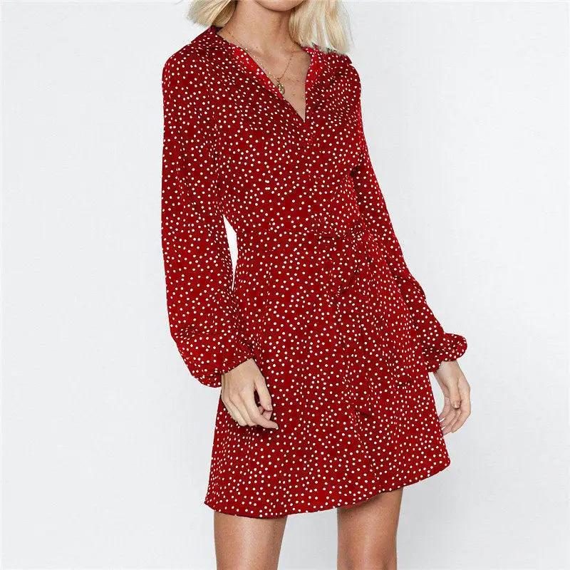 2019 Summer Dress Women Polka Dot Beach Chiffon Mini Dresses Casual Long Sleeve A-Line Sexy Short Party Dress Vintage Vestidos
2019 Summer Dress Women Polka Dot Beach Chiffon Mini Dresses Casual Long Sleeve A-Line Sexy Short Party Dress Vintage Vestidos