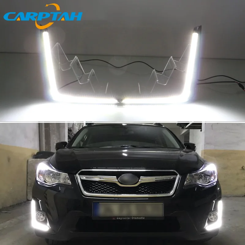 Светодиодный дневной светильник для Subaru XV 2016 2017 2018 Водонепроницаемый желтый