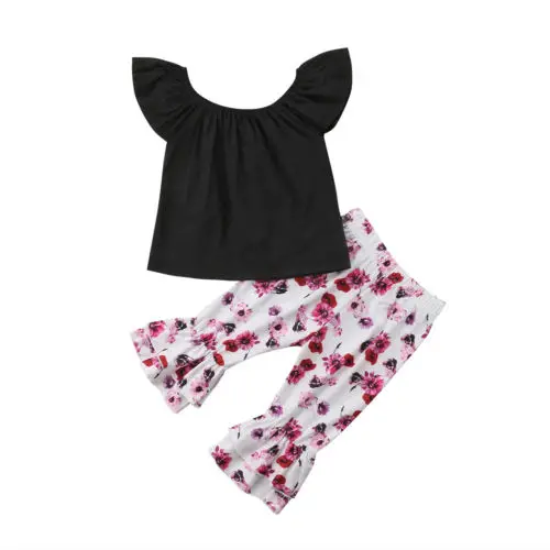 2018 Fashion Kids Baby Girl Clothes Off Shoulder Tops T-shirt+Loose Wide Leg Pants Cotton Clothing 1-6T
2018 Fashion Kids Baby Girl Clothes Off Shoulder Tops T-shirt+Loose Wide Leg Pants Cotton Clothing 1-6T