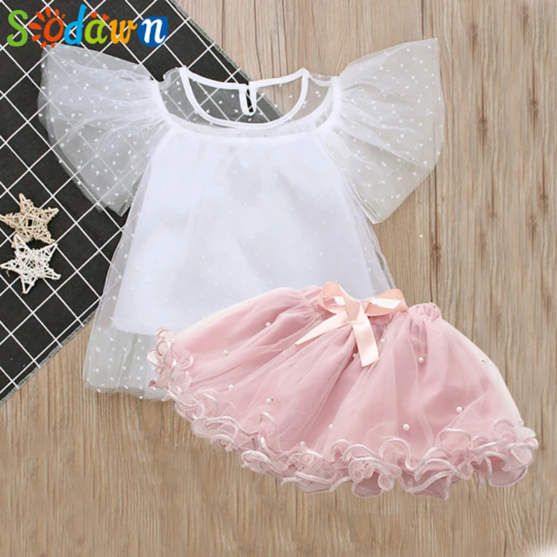 Sodawn Baby Girl Clothes Suit 2018 Summer New Feifei Sleeve T-Shirt+Pearl Dress Clothing Set Kids Clothes Sets Girls Set
Sodawn Baby Girl Clothes Suit 2018 Summer New Feifei Sleeve T-Shirt+Pearl Dress Clothing Set Kids Clothes Sets Girls Set