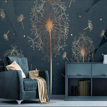 Modern abstract dandelion lines light luxury background wall painting 
Modern abstract dandelion lines light luxury background wall painting