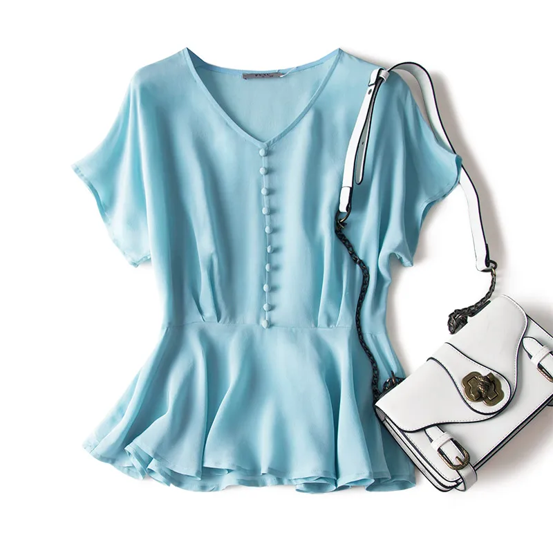 Shuchan Blusas Femininas Elegante Plus Size Women Natural Silk Woman Clothes High Quality Shirt for Woman V-Neck Button
Shuchan Blusas Femininas Elegante Plus Size Women Natural Silk Woman Clothes High Quality Shirt for Woman V-Neck Button