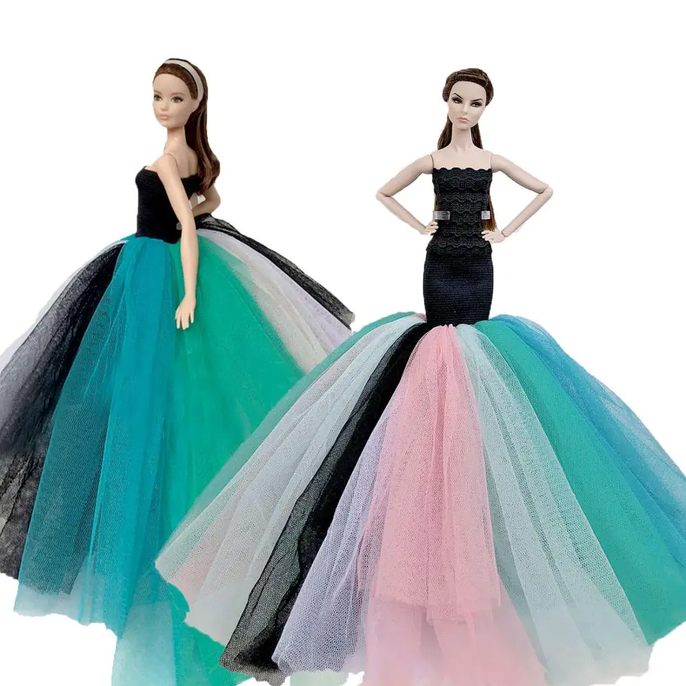 Besegad Mini Doll Dual Purpose Six-color Mesh Wedding Dress Long Gauze Fishtail Dresses Evening Gown Clothes for Barbie Toy
Besegad Mini Doll Dual Purpose Six-color Mesh Wedding Dress Long Gauze Fishtail Dresses Evening Gown Clothes for Barbie Toy