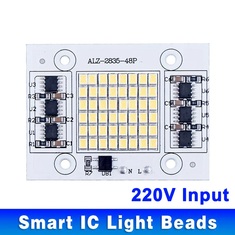 Image DIY LED SMD Bulb Lamp 20W 30W 50W Light Chip Beads 230V Input Directly Smart IC Fit For DIY LED FloodLight Cold White Warm White