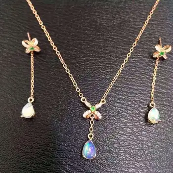 Fidelity Natural 4*6mm opal s925 sterling silver earrings/pendant Exquisite fine jewelry sets for women natural color gemstone
Fidelity Natural 4*6mm opal s925 sterling silver earrings/pendant Exquisite fine jewelry sets for women natural color gemstone