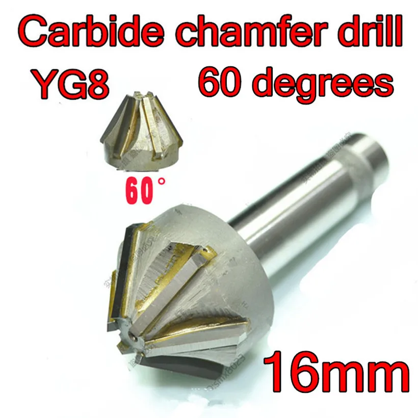 16mm*60 degrees 12mm Petiole 4flutes YG8 carbide chamfering Drill Processing, cast iron, copper aluminum etc.
16mm*60 degrees 12mm Petiole 4flutes YG8 carbide chamfering Drill Processing, cast iron, copper aluminum etc.