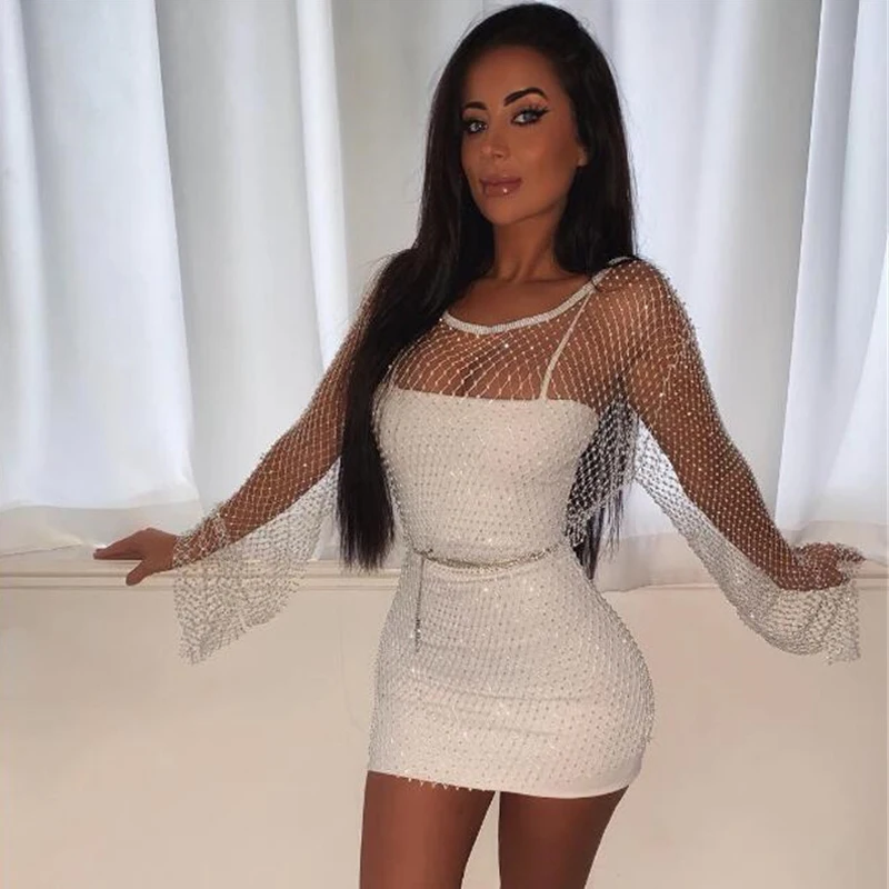 2019 New Style Puff Long Sleeve Hollow Out Women Dress High Quality White Black Midi Sexy Club Wear Party Dress Summer Vestidos 
2019 New Style Puff Long Sleeve Hollow Out Women Dress High Quality White Black Midi Sexy Club Wear Party Dress Summer Vestidos