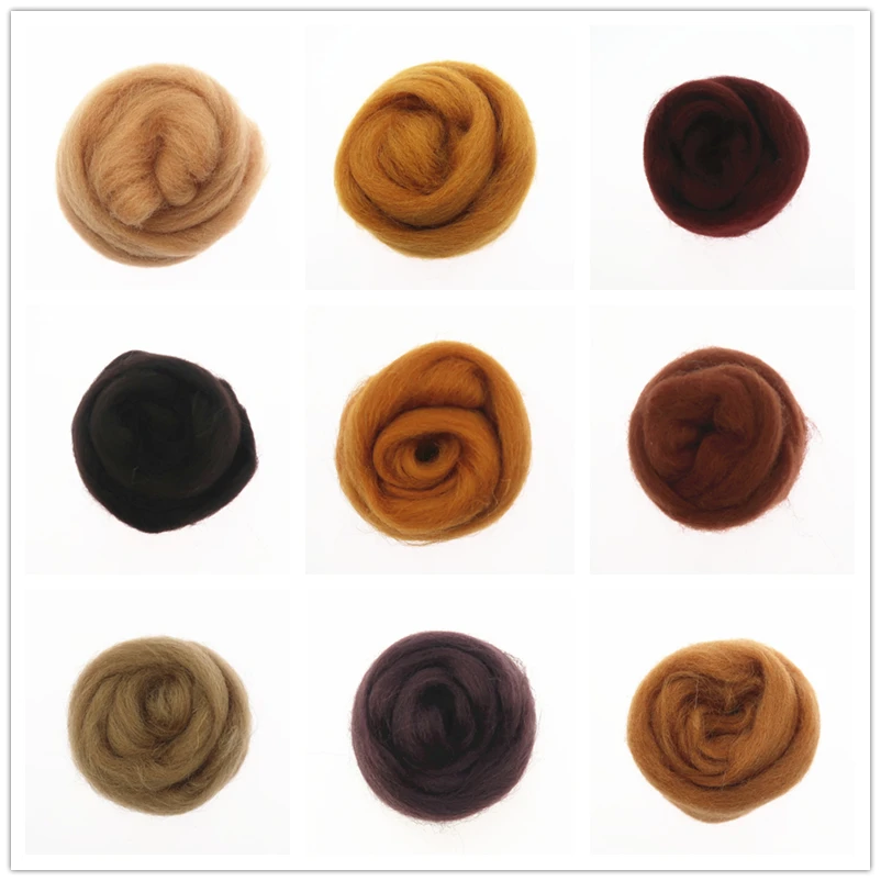50/100g/ Basic Brown Color Series Wool Fibre Flower Animal Wool Felting Handmade Spinning DIY Craft Materials Tool Felting Wool
50/100g/ Basic Brown Color Series Wool Fibre Flower Animal Wool Felting Handmade Spinning DIY Craft Materials Tool Felting Wool