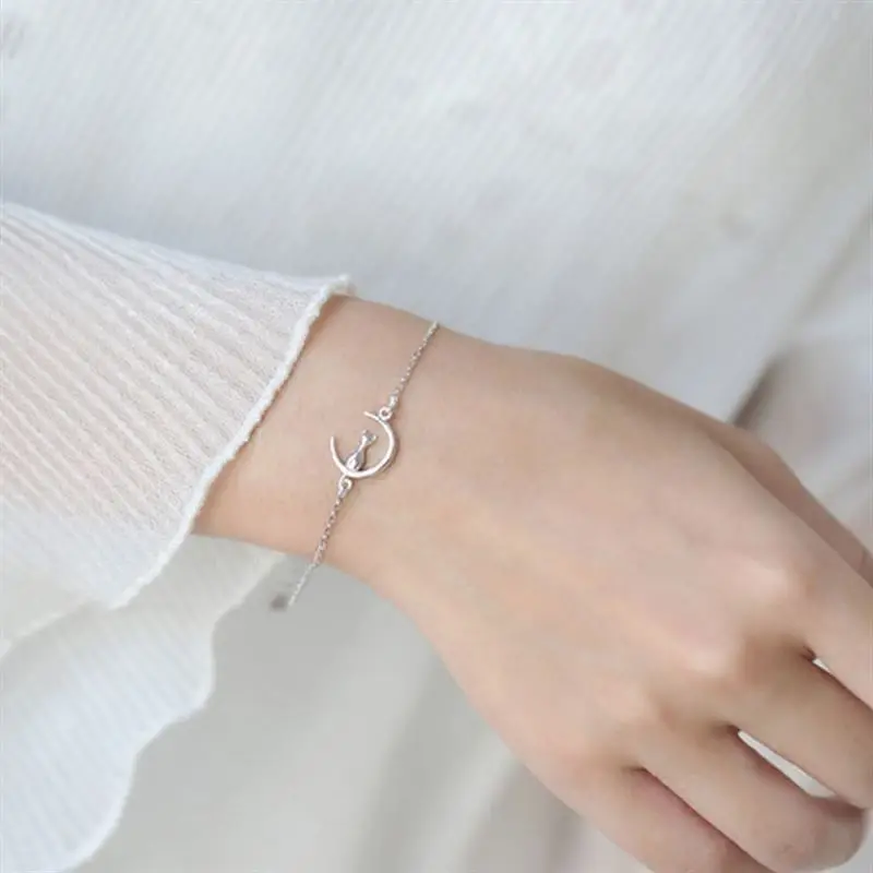La MaxZa Moon Cat Charm Fashion Jewelry Womens Accessories Hand Chain Bracelets Women 925 Sterling Silver Luxury Trendy 2018
La MaxZa Moon Cat Charm Fashion Jewelry Womens Accessories Hand Chain Bracelets Women 925 Sterling Silver Luxury Trendy 2018