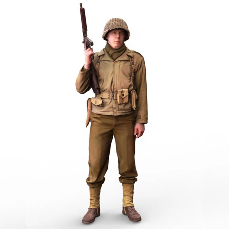 

1/16 US Infantryman, Resin Model Soldier figure GK Military theme of World War II, Unassembled and unpainted kit