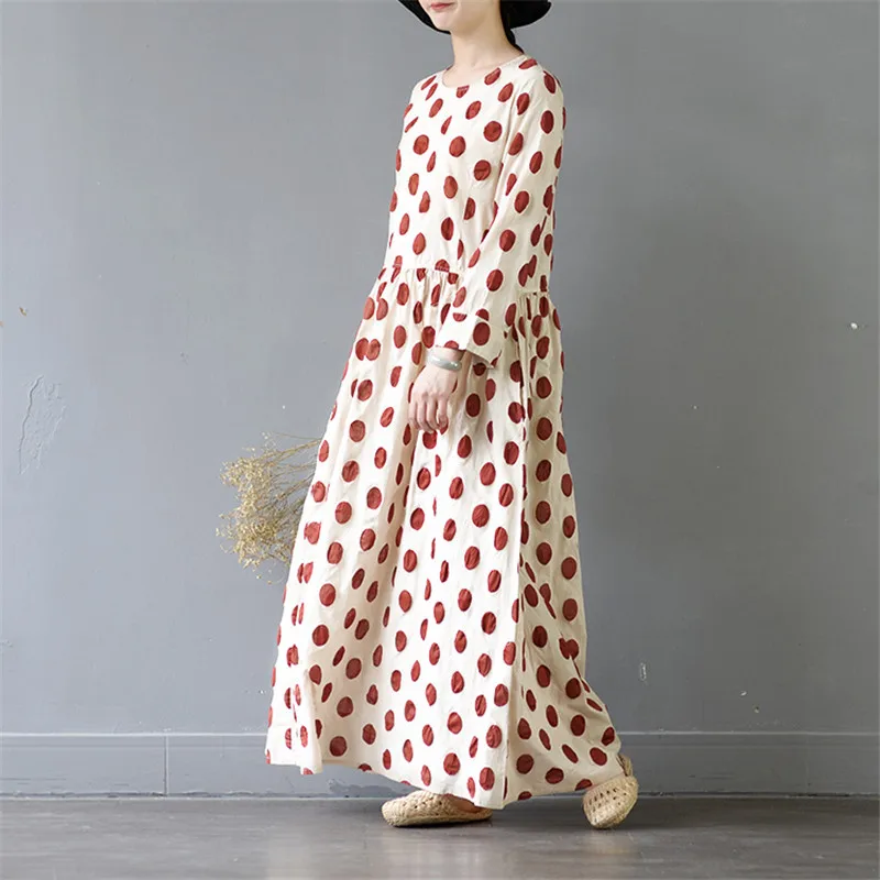 SCUWLINEN 2019 Women Summer Autumn Dress Casual Classic Dot Wrist Long Maxi Dress A-line Cotton Party Dress Vestidos S374
SCUWLINEN 2019 Women Summer Autumn Dress Casual Classic Dot Wrist Long Maxi Dress A-line Cotton Party Dress Vestidos S374