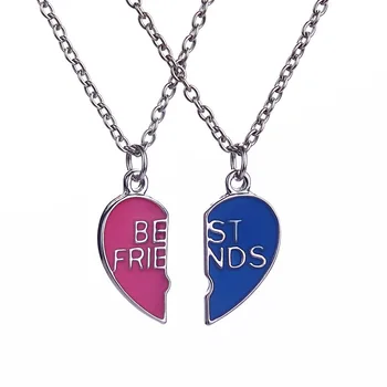 Hot Sale Best Friend Set Necklace Fashion Clavicle Chain Short Necklace Red Blue Broken Heart Necklace Wholesale 24sets/lot
Hot Sale Best Friend Set Necklace Fashion Clavicle Chain Short Necklace Red Blue Broken Heart Necklace Wholesale 24sets/lot