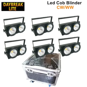 6PCS/LOT 200W 2 eyes COB LED Audience Blinder light cool white warm white 2in1 color no flick 0-100% dimming with flightcase
6PCS/LOT 200W 2 eyes COB LED Audience Blinder light cool white warm white 2in1 color no flick 0-100% dimming with flightcase