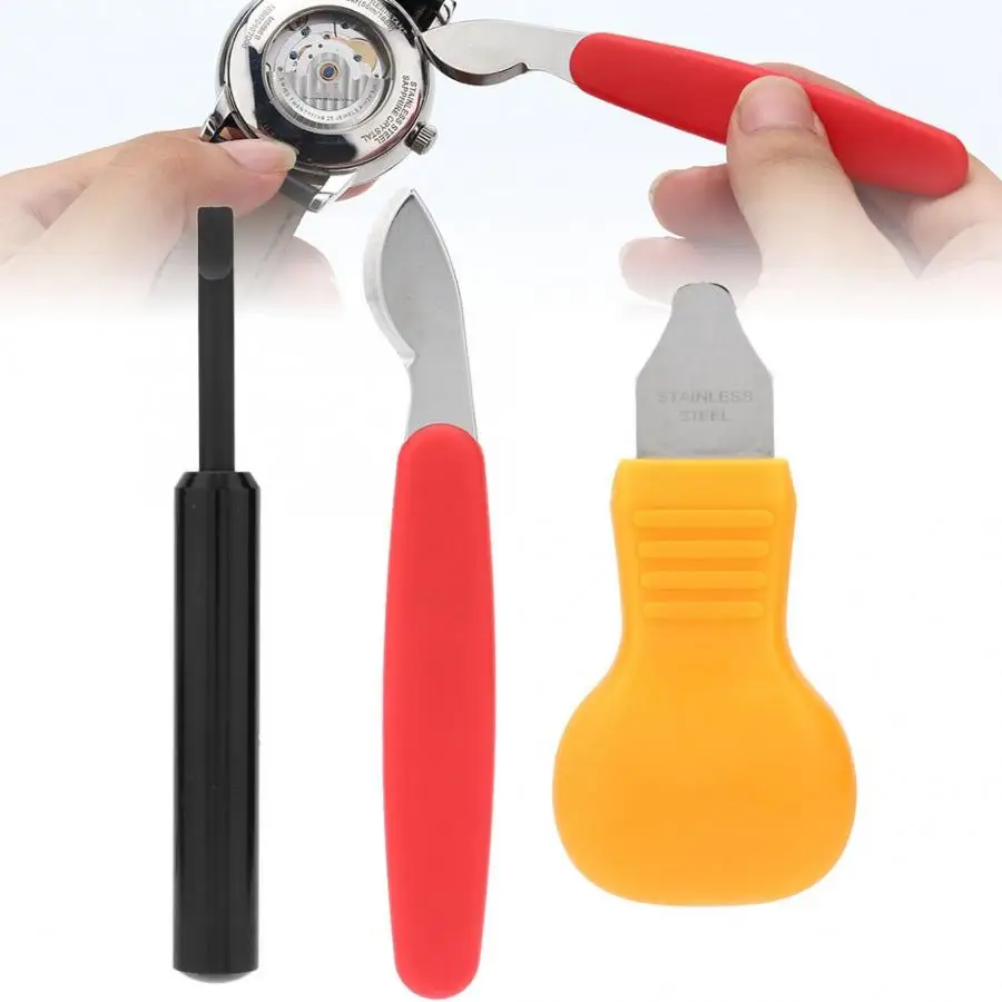 3Pcs Professional Watch Case Opener Blade Back Cover Pry Remover Set High Hardness Watch Part Repairing Tool For Watchmaker
3Pcs Professional Watch Case Opener Blade Back Cover Pry Remover Set High Hardness Watch Part Repairing Tool For Watchmaker