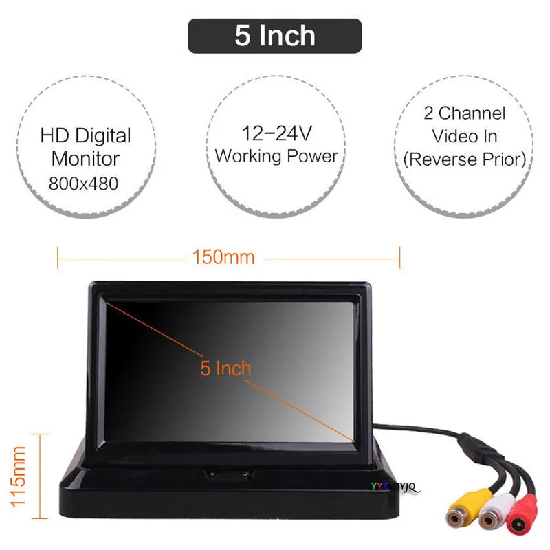 New arrival 5 Inch Foldable 800 x 480 Car Dashboard LED Monitor Screen for Rear View Parking Home CCTV
New arrival 5 Inch Foldable 800 x 480 Car Dashboard LED Monitor Screen for Rear View Parking Home CCTV