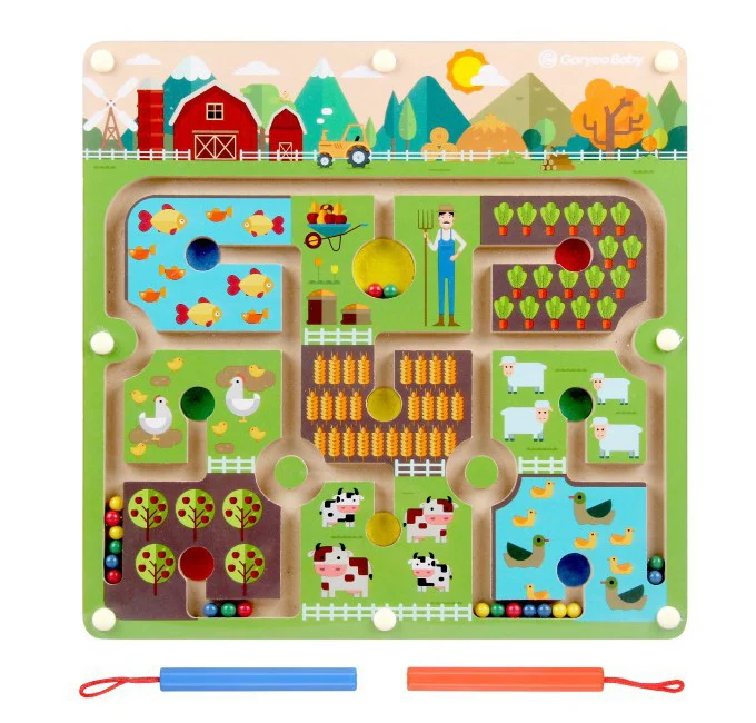 Farm Challenger Magnetic Puzzle Pen Driving Labyrinth Maze Board Game Learning Toys for Children Kids
Farm Challenger Magnetic Puzzle Pen Driving Labyrinth Maze Board Game Learning Toys for Children Kids