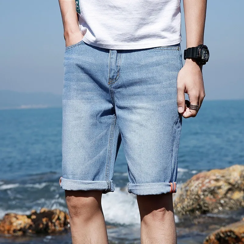 2019 Summer Jeans Men New Stretch Short Jeans Knee Length Slim Fit Jeans for Men Denim Shorts Mens Clothes Zipper Fly Straight
2019 Summer Jeans Men New Stretch Short Jeans Knee Length Slim Fit Jeans for Men Denim Shorts Mens Clothes Zipper Fly Straight