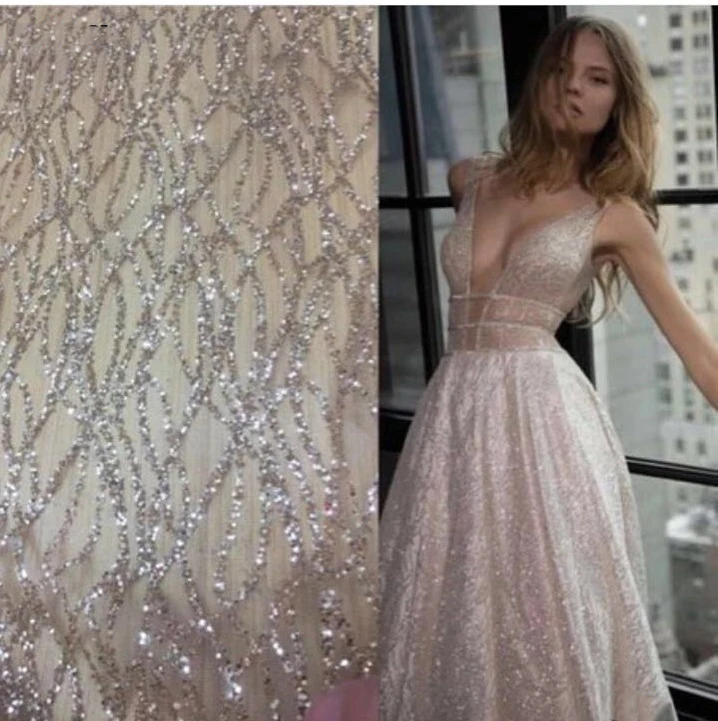 wedding dress lace african crystal glitter lace fabric, For Wedding Embroidery african beads lace fabric 5y
wedding dress lace african crystal glitter lace fabric, For Wedding Embroidery african beads lace fabric 5y