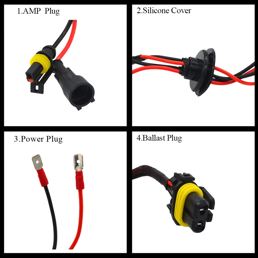 SKYJOYCE 35W 12V H3C xenon hid lamp bulb kit 4300K-8000K H3C ceramics metal holder base AC hid slim ballasts auto headlights (3)