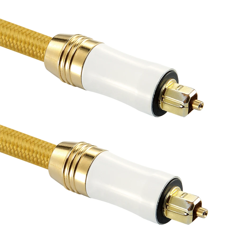 Image Free shipping 2m HQ Optical Toslink Cable TosLink Lead Digital Audio GOLD  wholesale