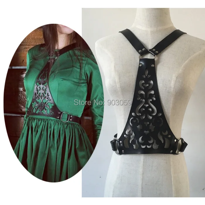 New Fashion Punk faux leather Cut out flower harness Wide waist belt straps suspenders belt 
New Fashion Punk faux leather Cut out flower harness Wide waist belt straps suspenders belt