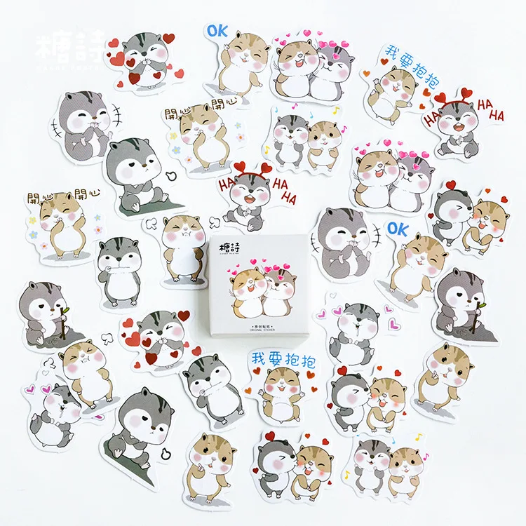 45PCS/box New Cute Creative Chipmunks Diary Paper Lable Stickers Crafts Scrapbooking Decorative Lifelog Sticker DIY Stationery
45PCS/box New Cute Creative Chipmunks Diary Paper Lable Stickers Crafts Scrapbooking Decorative Lifelog Sticker DIY Stationery